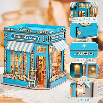 TOYQI Book Nook Kit, DIY Miniature Dollhouse Kit for Adults and Teens - color: Little Bake Shop
