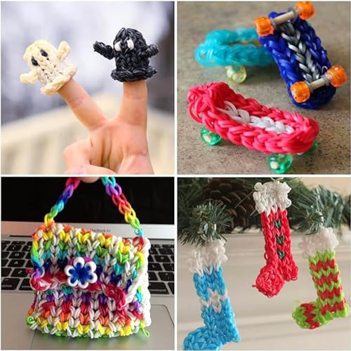 3000 Loom Rubber Bands Refill Kit,75 S-Clips & 5 Hooks Bracelet DIY Orange - color: Orange