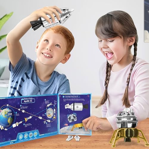 Imagimake Mapology Man's Journey to Moon, Apollo 11 3D Model Kit for Kids - style: Man's Journey to Moon