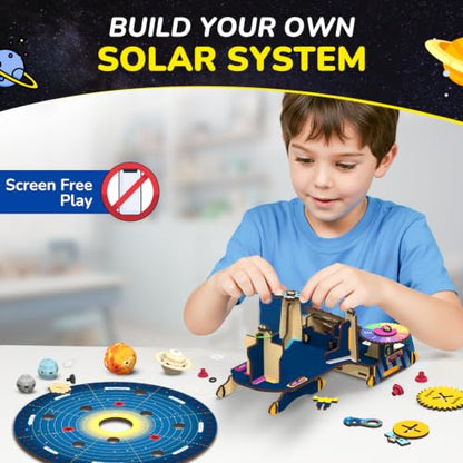 Smartivity DIY Solar System Kit - Gear-Driven Planet Model for Kids 8-14