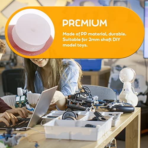 VILLCASE Plastic Belt Pulley Wheel 0.36in Groove Hole Mini Gear Motor Wheel for 2mm Shaft Diy Model Toys Rc Airplane Helicopter Repair Replacement Part