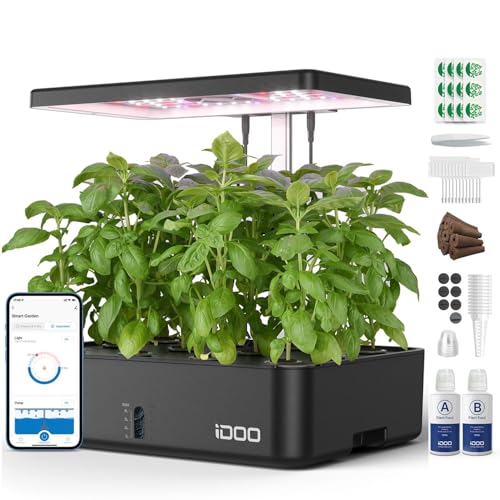 iDOO Smart Hydroponics Growing System with 12 Pods Kit Indoor Herb Garden - size: 12Pods WIFI