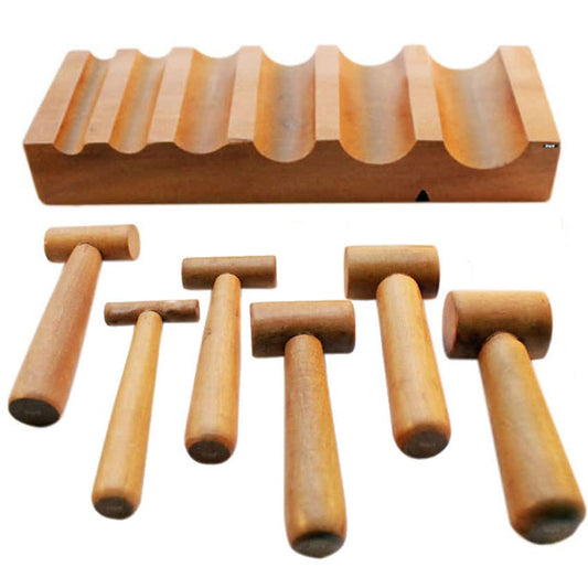 Wood Swage Wooden Forming Block U-Channel Dapping Hardwood Block -Hammer Punches