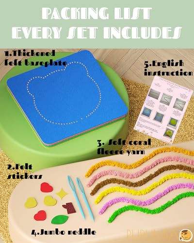 PupuMiao Sewing Kit for Kids DIY Embroidery Sewing Kit Cute Animal Sewing Projects Easy Crafts with English Instructions, Perfect for Beginners, Girls Boys Ages 4-12 - color: Highland Cattle+Ladybug+Bear+Piggy