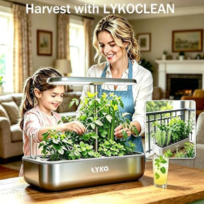 LYKOCLEAN Salad Seed Pods Kit for AeroGarden, Ahopegarden - Includes American Fast Lettuce, Paris Island cos, Buttercrunch, Spinach, Swiss Chard, Cabbage, Cauliflower, 12 pods, 400+ Seeds - color: Salad, size: 12pods