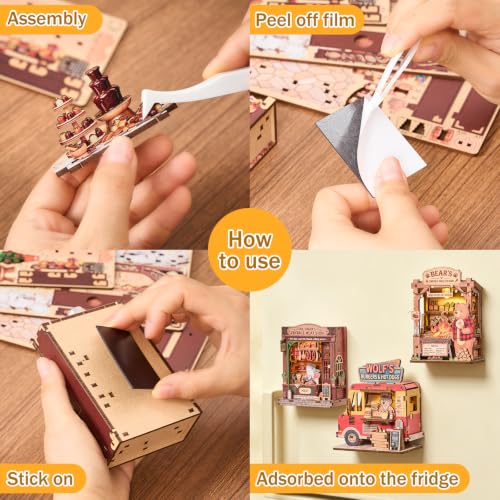 3D Puzzle Fridge Magnet,Decorative Refrigerator Magnet with LED Light - size: Fresh Tropical Island Fruits
