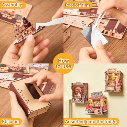 3D Puzzle Fridge Magnet,Decorative Refrigerator Magnet with LED Light - size: Fresh Tropical Island Fruits