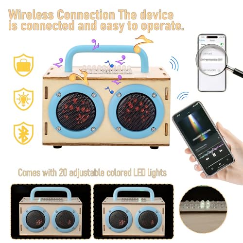 STEM Projects Build Bluetooth Speaker Kit for Kids & Adults Age 8-12 - color: Blue