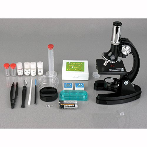 AmScope M30-ABS-KT2 52-Piece STEM Microscope Kit for Kids, Black