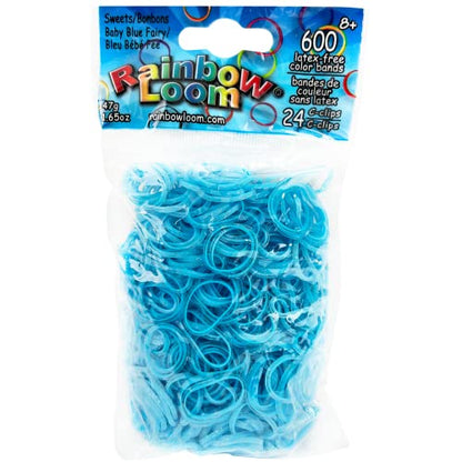 Rainbow Loom Sweets-Rubber Plastic Bands,Baby, Blue Fairy - color: Baby Blue Fairy