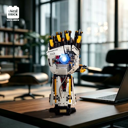 UNCLE BRICK Technical Robotic Hand Building Blocks Kit,Equipped with 4 Motors and Can Be Remotely Controlled,Set for Aged 8-14 and Aldult,Suitable As A Holiday Or Birthday Gift for Children(1622 PCS)