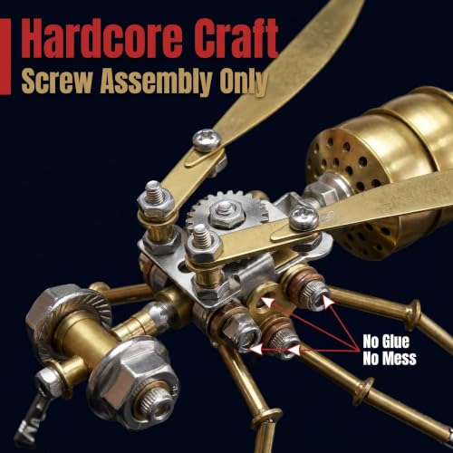 3D Metal Puzzle Steampunk Vespa Mechanical Model DIY Assembly for Adults 140+ PCS 2-3 Hours Build Desk Decor Christmas Birthday Gift for Men Father (Vespa) - style: Vespa