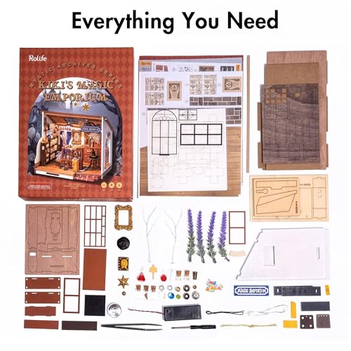 Rolife Magic Emporium DIY Miniature House Kit with LED Lights - color: Kiki's Magic Emporium