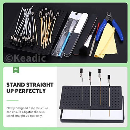Keadic 37Pcs Model Tool Paint Kit Includes Professional Model Basic Tools, Painting Stand Base Holder and Alligator Clip Sticks Modeling Tools for Airbrush Hobby Model Building Parts Assemble