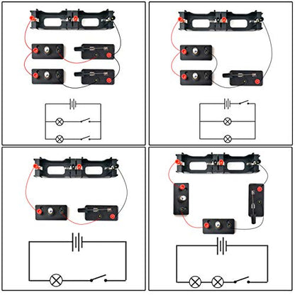 EUDAX School Labs Basic Electricity Discovery Circuit Kit for Introductory Electronics - size: 7.1 inches