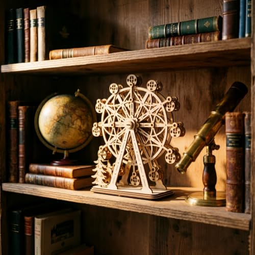 3D Wooden Puzzles for Adults: DIY Ferris Wheel Model Kit - color: Ferris Wheel