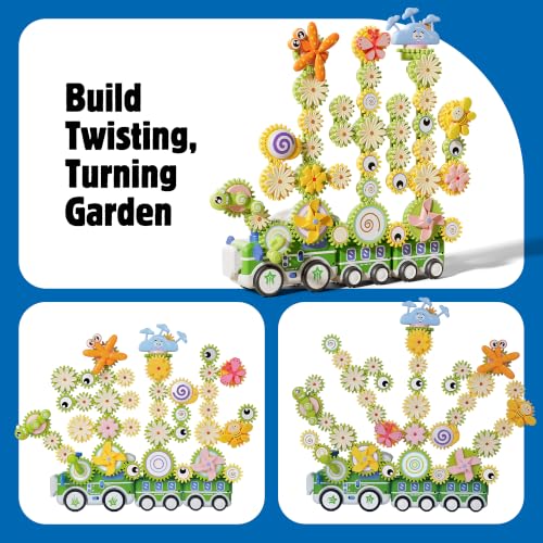 4 in 1 STEM Gear Toys for Kids Ages 3+, Educational Building Blocks, 87Pcs - size: 87 PCS