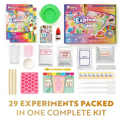 Playz Edible Exploding Candy Making Kit for Kids Age 8-12, 29+ Fun Science - style: Exploding Candy
