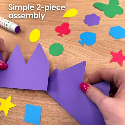 FreshCut Crafts DIY Birthday Crown Kit, Makes 12, Jewel Colors - color: Jewel