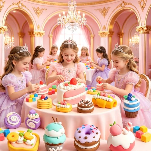 Both idea Air Dry Clay Dry Clay Kit Air Clay Kit & Clay Kits for Kids with Air Dry Clay Tools, Dry Air Clay Craft Cake Dessert Ideal Kid Craft School Party Classroom Birthday Party Gifts - style: Baking Magician