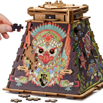 iDventure Cluepuzzle Pyramid of the Sun, Puzzle Box for Adults and Families - color: Basegame Sun Pyramid