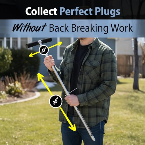 Soil Probe with Small Soil Sampler Bags. 35'' Soil Sample Probe Rod. Patent Pending Ground Probe Design for Tidy Strata in Soil Test Sampling - size: 35 Inch