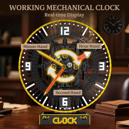Mould King Cyberpunk Grand Clock Building Set 10160, 3675+ PCS Motorized DIY Clock Model with Mechanical Gears, APP Control & Real-Time Display, Advanced Engineering Toy for Adults & Teens 14+ - color: Black