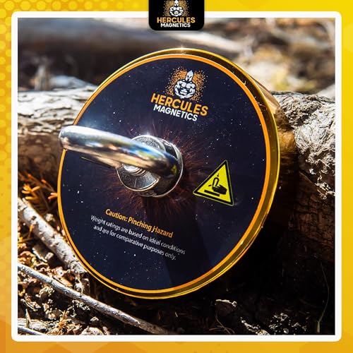 1000 lb Magnet Fishing Kit with 100ft Rope and Carabiner, Ultra Powerful for Rivers and Lakes, Strong Treasure Hunting Magnet, Great Holiday Gift - style: 1000 LBS Single Side Magnet Kit