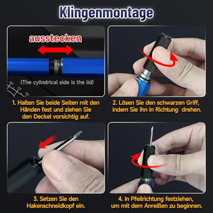 stedi Model Scriber 0.15mm Tungsten Steel Blade Panel Line Tool - style: Blue+0.15mm