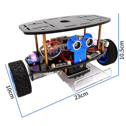 Adeept Self-Balancing Robot Car Kit(Compatible with Arduino IDE), STEM Projects Kit, Robotics & Engineering Kit, Programming Set, Line Tracking, Ultrasonic Sensor, IR Wireless Remote Control