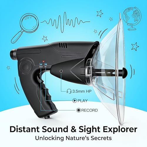 HAUSBELL Parabolic Listening Kit-Bionic Ear & 8X Monocular with Headphones