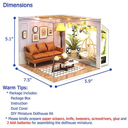 DIY Miniature Dollhouse Kit with Furniture Plus Dust Proof