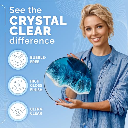Craft Resin Crystal Clear Epoxy Resin Kit - Food Safe, UV Resistant - 34 Oz - size: 34 Oz