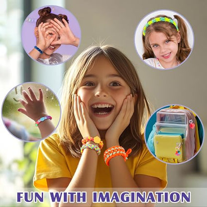 DPAPDI Bracelet Making Kit Toys for Kids, Girls Crafts for Ages 6-12 - color: Loom Bracelets Kit