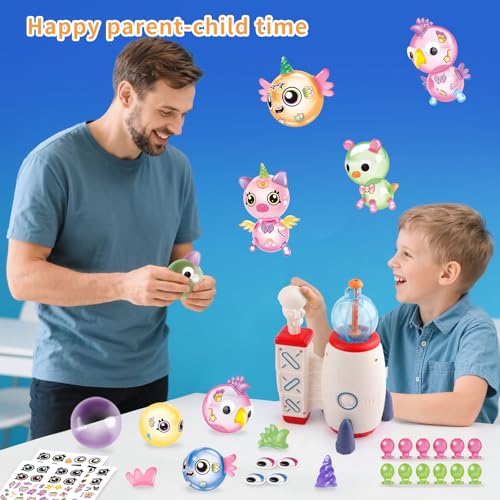 nicknack Space Rocket DIY Balloon Animals Kit with Pump Craft Kits for Kids - color: Rocket Blue