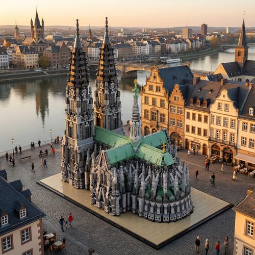 Cologne Cathedral - Building Blocks,8614 PCS Gothic for Adults - color: Sliver Cologne Cathedral