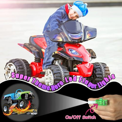 CHUNNIN 36 Pcs Monster Truck LED Finger Lights Glow in Dark Party Favors - style: Monster Truck