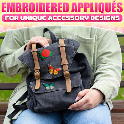 137-Piece Embroidery Kit for Beginners with 100-Color Floss