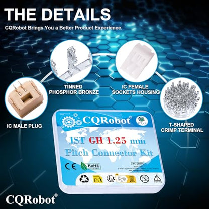 CQRobot JST GH 1.25mm Pitch 2-Pin Electronic Computer Connector Adapter - size: 2P, style: GH