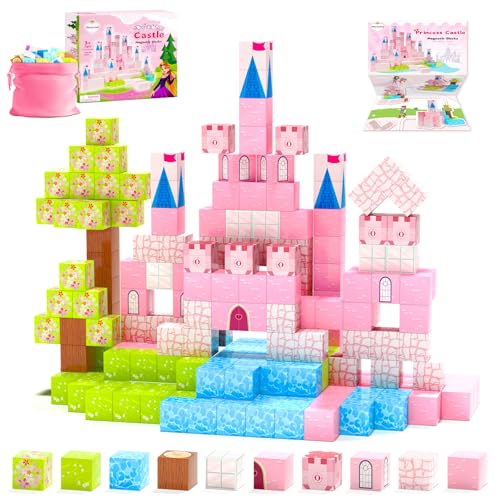 Hiwawind 104 PCS Magneitc Blocks Toddler Toys ，Kids Birthday Gifts