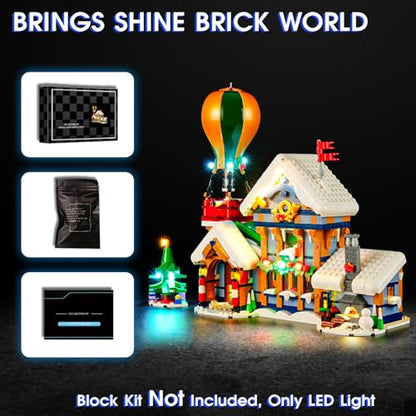 Vaodest LED Light for Lego 10339 Santa's Post Office, Christmas Décor Lights Set,Design and Configuration Compatible with Model 10339 (LED Light Only, Not Building Block Kit)