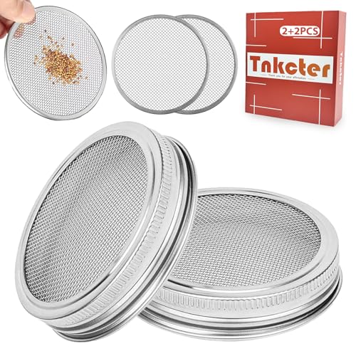 Mason Jar Strainer Lid Kit, 316 Stainless Steel Sprouting Filter - color: 2 Pack