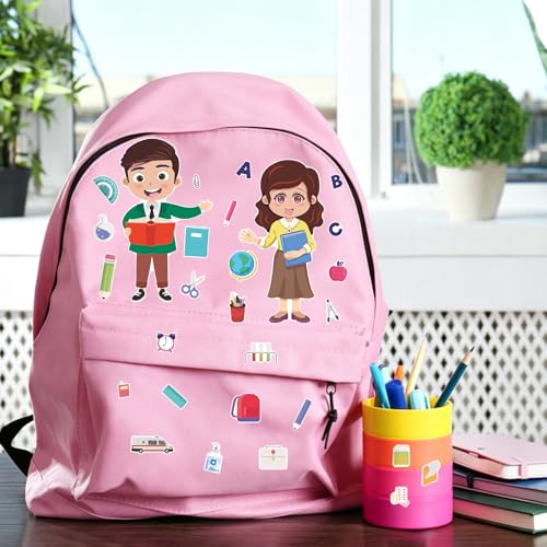 24 Sheets Occupation Post Make a Face Sticker, Make Your Own Career Stickers Mix and Match Sticker for Home School Classroom Crafts Activities Reward Birthday Party Favors - style: Career
