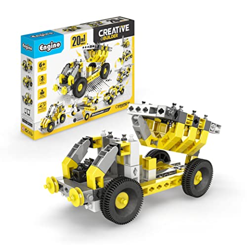 Engino- Creative Builder STEM Project, 20 Multimodel Set, Building Toys for Kids 6+, STEM Engineering Kit, Building Kit for Young Invetors, Gift for Boys & Girls - style: 20 Multimodel Set