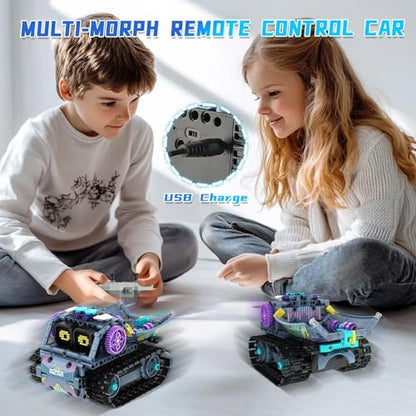 STEM Robot Building Kit for Boys Ages 8-12, 3 in1 Robotics Toys with Remote & App-Controlled, 433 Pieces Buildable Robotics Coding Toy Sets for Kids Boys Girls Birthday Gifts