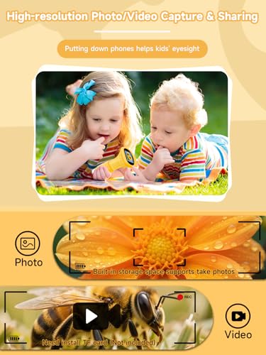 Acoath Microscope for Kids, 1000X Handheld Digital Miniscope with 2.0" Screen, Portable Pocket Microscope Education Toys Birthday Gifts for Age 3 4 5 6 7 8 9 10 Girls Boys - color: Yellow