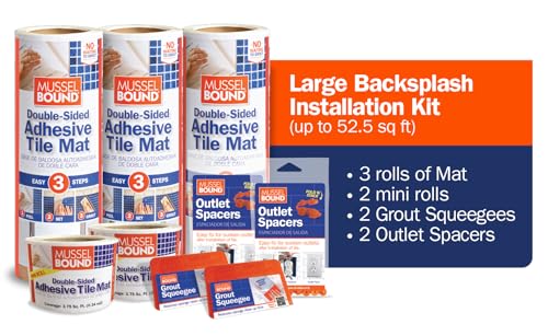 MusselBound® - Large Backsplash - Tile Installation EZ Kit (up to 52.5 sq ft) The Clean, Easy, No-Stress Way to Install Wall Tile