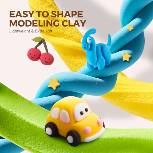 Jar Melo Air Dry Clay, Magic Modeling Clay Kit, 24 Colors with Storage Box - color: 24 color