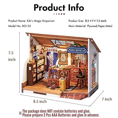 Rolife Magic Emporium DIY Miniature House Kit with LED Lights - color: Kiki's Magic Emporium