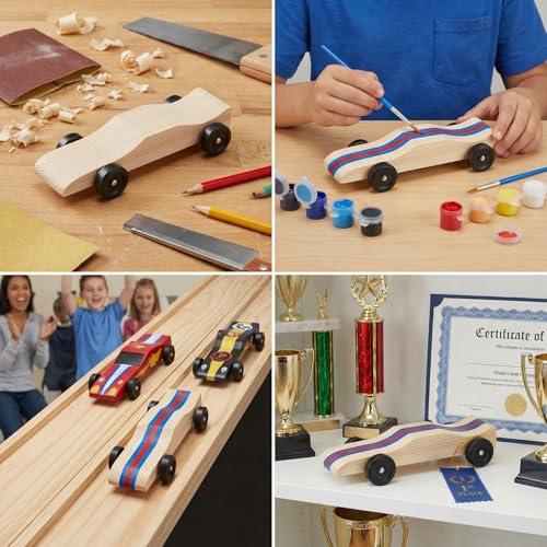 6 Sets Derby Car Kits, Pre-Cut Muscle Car Body